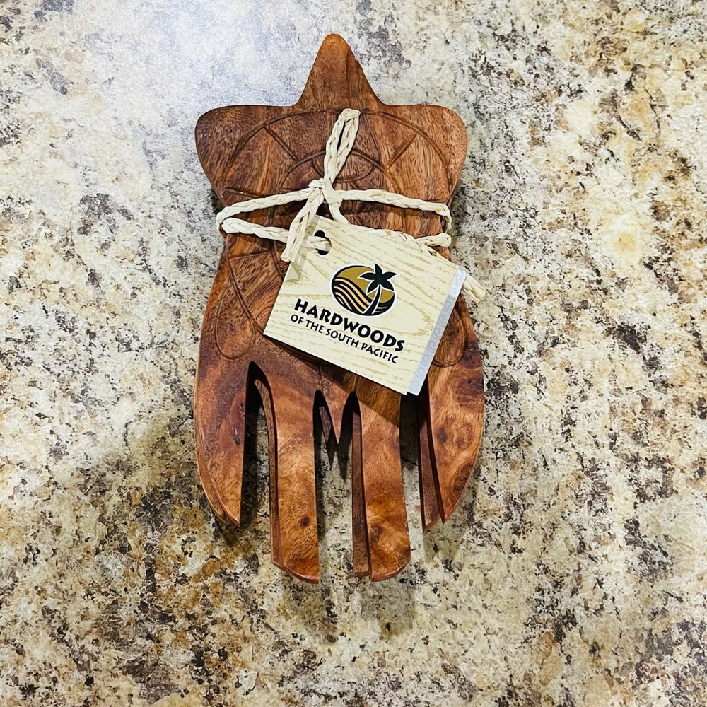 Hardwoods of the South Pacific Salad Serving  Set